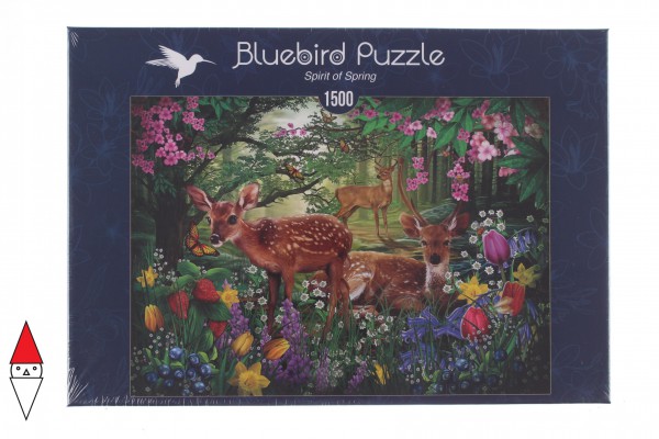 BLUEBIRD, BLUEBIRD-PUZZLE-70166, 3663384701665, PUZZLE ANIMALI BLUEBIRD CERBIATTI SPIRIT OF SPRING 1500 PZ