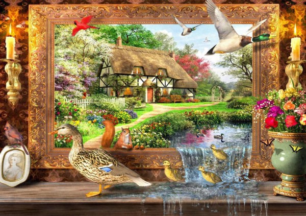 BLUEBIRD, BLUEBIRD-PUZZLE-70173, 3663384701733, PUZZLE EDIFICI BLUEBIRD COTTAGES E CHALETS STILL TO LIFE 1500 PZ