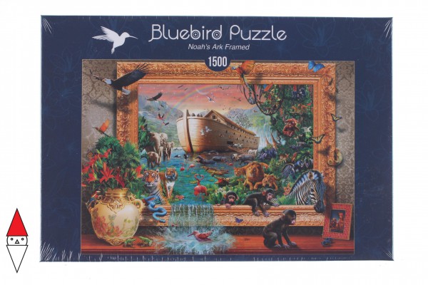BLUEBIRD, BLUEBIRD-PUZZLE-70140, 3663384701405, PUZZLE ANIMALI BLUEBIRD ANIMALI VARI NOAHS ARK FRAMED 1500 PZ