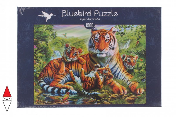 BLUEBIRD, BLUEBIRD-PUZZLE-70137, 3663384701375, PUZZLE ANIMALI BLUEBIRD TIGRI TIGER AND CUBS 1500 PZ