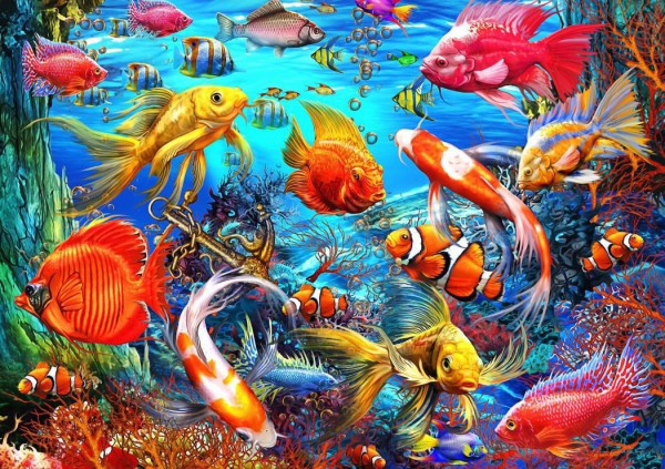 BLUEBIRD, BLUEBIRD-PUZZLE-70192, 3663384701924, PUZZLE PAESAGGI BLUEBIRD FONDALI MARINI TROPICAL FISH 1500 PZ
