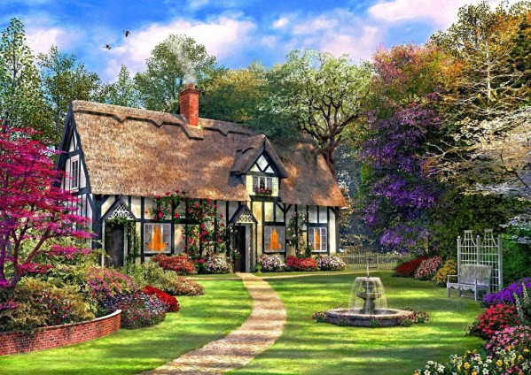 BLUEBIRD, BLUEBIRD-PUZZLE-70196, 3663384701962, PUZZLE EDIFICI BLUEBIRD COTTAGES E CHALETS THE HIDEAWAY COTTAGE 2000 PZ