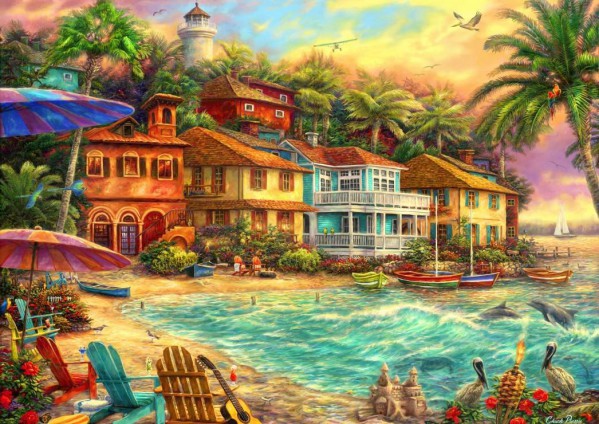 BLUEBIRD, BLUEBIRD-PUZZLE-70208, 3663384702082, PUZZLE PAESAGGI BLUEBIRD PORTI ISLAND TIME 2000 PZ