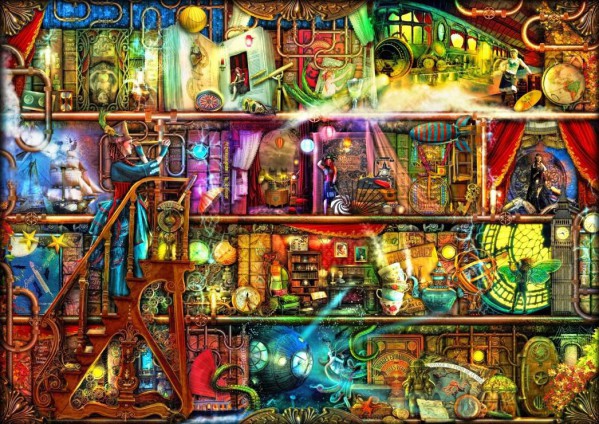 BLUEBIRD, BLUEBIRD-PUZZLE-70161, 3663384701610, PUZZLE OGGETTI BLUEBIRD LIBRERIA THE FANTASTIC VOYAGE 2000 PZ