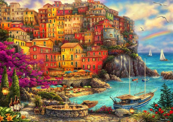 BLUEBIRD, BLUEBIRD-PUZZLE-70055, 3663384700552, PUZZLE PAESAGGI BLUEBIRD PINSON CHUCK A BEAUTIFUL DAY AT CINQUE TERRE 2000 PZ