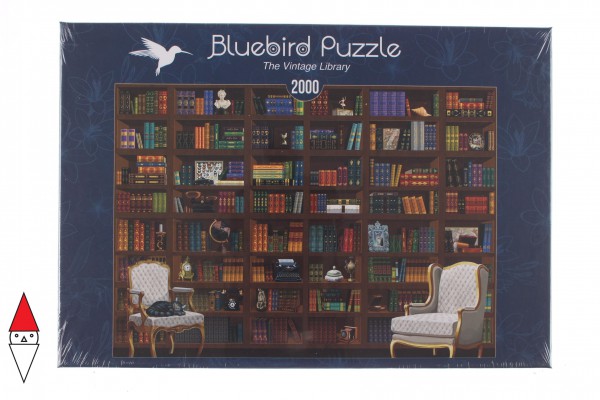 BLUEBIRD, BLUEBIRD-PUZZLE-70274, 3663384702747, PUZZLE OGGETTI BLUEBIRD LIBRERIA THE VINTAGE LIBRARY 2000 PZ