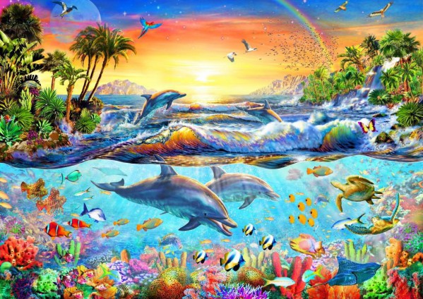 BLUEBIRD, BLUEBIRD-PUZZLE-70194, 3663384701948, PUZZLE PAESAGGI BLUEBIRD FONDALI MARINI TROPICAL BAY 3000 PZ