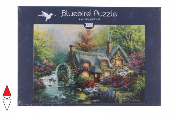 BLUEBIRD, BLUEBIRD-PUZZLE-70063, 3663384700637, PUZZLE EDIFICI BLUEBIRD COTTAGES E CHALETS COUNTRY RETREAT 3000 PZ
