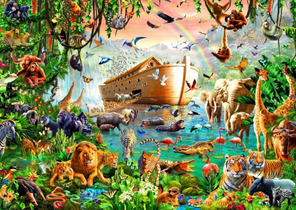 BLUEBIRD, BLUEBIRD-PUZZLE-70162, 3663384701627, PUZZLE ANIMALI BLUEBIRD ANIMALI VARI NOAH S ARK 3000 PZ