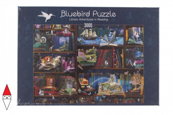 BLUEBIRD, BLUEBIRD-PUZZLE-70199, 3663384701993, PUZZLE OGGETTI BLUEBIRD LIBRERIA LIBRARY ADVENTURES IN READING 3000 PZ