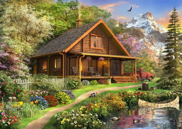 BLUEBIRD, BLUEBIRD-PUZZLE-70118, 3663384701184, PUZZLE EDIFICI BLUEBIRD COTTAGES E CHALETS 500 PZ