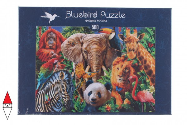 BLUEBIRD, BLUEBIRD-PUZZLE-70187, 3663384701870, PUZZLE ANIMALI BLUEBIRD ANIMALI VARI ANIMALS FOR KIDS 500 PZ