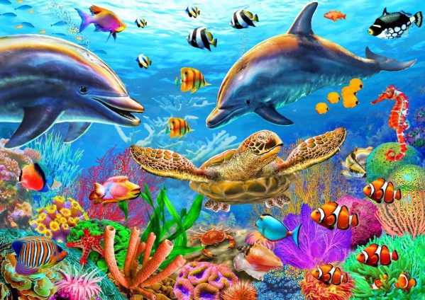 BLUEBIRD, BLUEBIRD-PUZZLE-70189, 3663384701894, PUZZLE PAESAGGI BLUEBIRD FONDALI MARINI SEALIFE 500 PZ