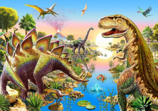 BLUEBIRD, BLUEBIRD-PUZZLE-70157, 3663384701573, PUZZLE ANIMALI BLUEBIRD DINOSAURI JURASSIC RIVER 500 PZ