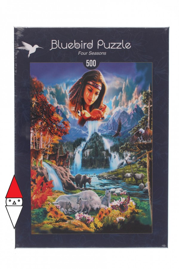 BLUEBIRD, BLUEBIRD-PUZZLE-70135, 3663384701351, PUZZLE ANIMALI BLUEBIRD FANTASY FOUR SEASONS 500 PZ