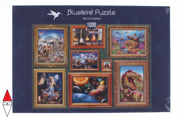 BLUEBIRD, BLUEBIRD-PUZZLE-70233-P, 3663384702334, PUZZLE TEMATICO BLUEBIRD GALLERIA BOYS 8 GALLERY 1000 PZ