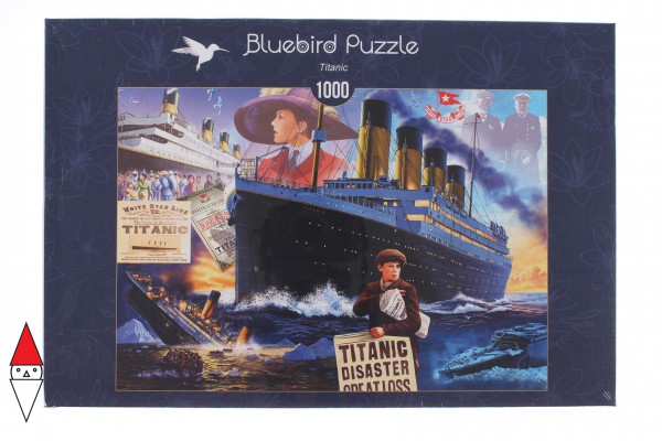 BLUEBIRD, 70231-P, 3663384702310, PUZZLE MEZZI DI TRASPORTO BLUEBIRD BARCHE E NAVI TITANIC 1000 PZ