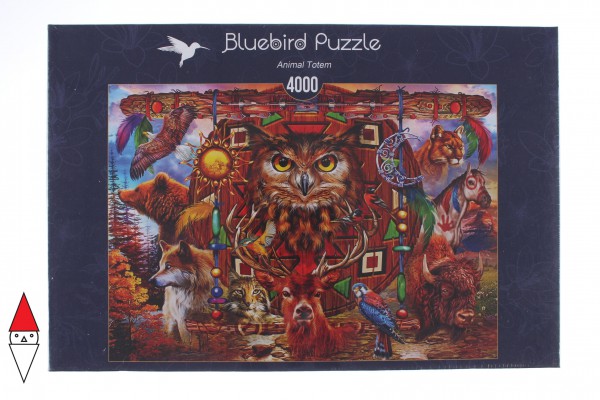 BLUEBIRD, BLUEBIRD-PUZZLE-70257-P, 3663384702570, PUZZLE ANIMALI BLUEBIRD ANIMALI VARI ANIMAL TOTEM 4000 PZ