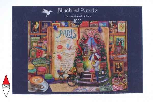 BLUEBIRD, 70262-P, 3663384702624, PUZZLE TEMATICO BLUEBIRD CITTA LIFE IS AN OPEN BOOK PARIS PARIGI 4000 PZ