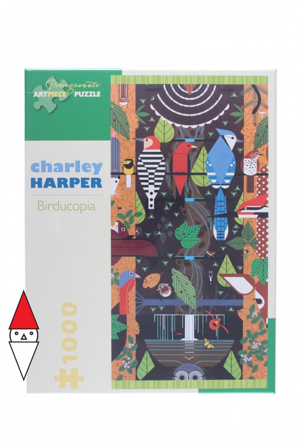 POMEGRANATE, POMEGRANATE-AA829, 9780764968624, PUZZLE GRAFICA POMEGRANATE UCCELLI CHARLEY HARPER - BIRDUCOPIA 1000 PZ