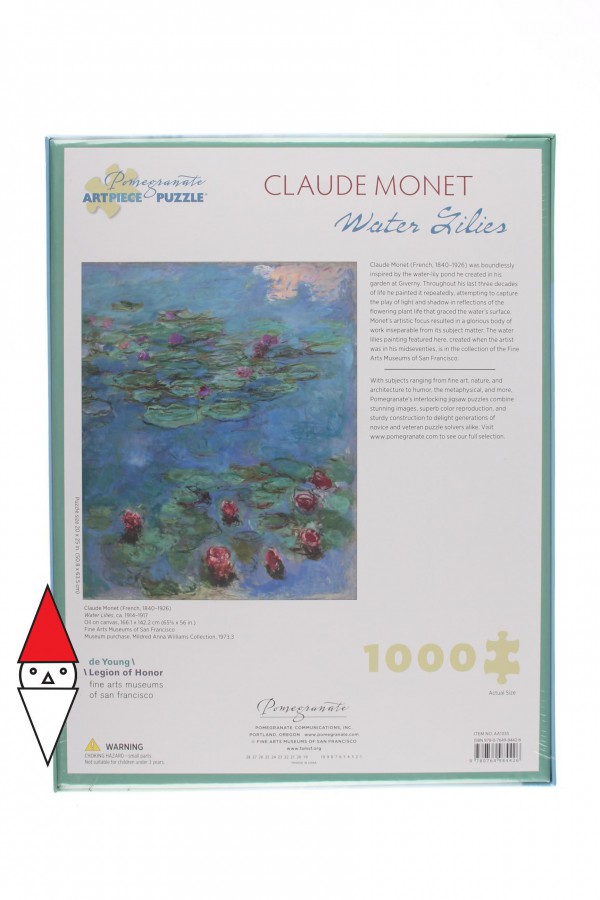 POMEGRANATE, POMEGRANATE-AA1035, 9780764984426, PUZZLE ARTE POMEGRANATE IMPRESSIONISMO CLAUDE MONET - WATER LILIES 1000 PZ