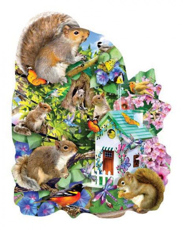 SUNSOUT, SUNSOUT-95999, 796780959996, PUZZLE SAGOMATO SUNSOUT SCOIATTOLI LORI SCHORY - SOMETHING SQUIRRELLY 1000 PZ