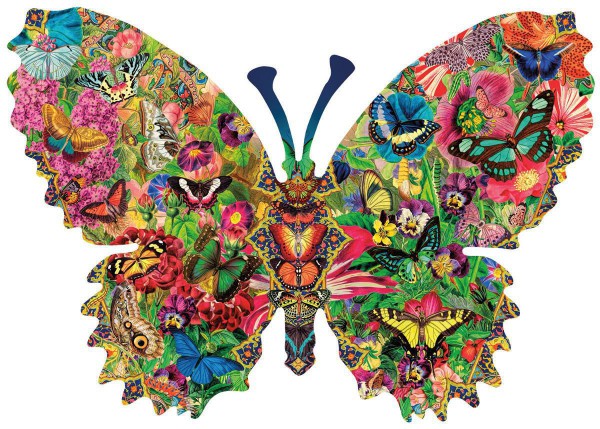 SUNSOUT, SUNSOUT-96127, 796780961272, PUZZLE SAGOMATO SUNSOUT FARFALLE AIMEE STEWART - BUTTERFLY MENAGERIE 1000 PZ