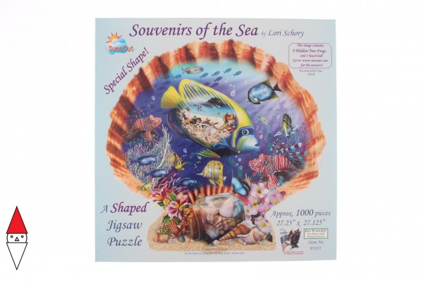 SUNSOUT, SUNSOUT-95355, 796780953550, PUZZLE SAGOMATO SUNSOUT FONDALI MARINI 1000 PZ