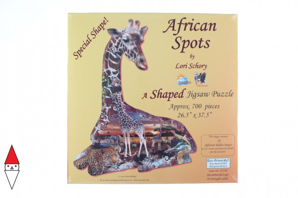 SUNSOUT, SUNSOUT-95349, 796780953499, PUZZLE SAGOMATO SUNSOUT GIRAFFE LORI SCHORY - AFRICAN SPOTS 700 PZ