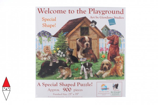 SUNSOUT, SUNSOUT-97240, 796780972407, PUZZLE SAGOMATO SUNSOUT CANI 900 PZ
