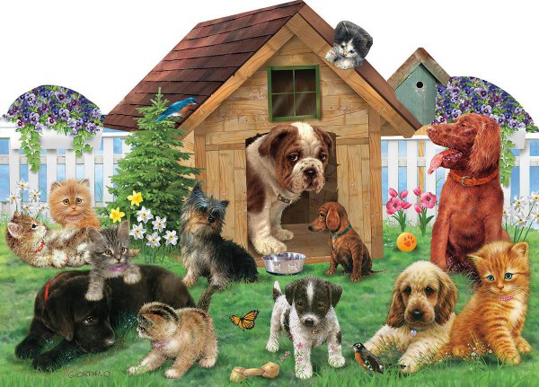 SUNSOUT, SUNSOUT-97240, 796780972407, PUZZLE SAGOMATO SUNSOUT CANI 900 PZ