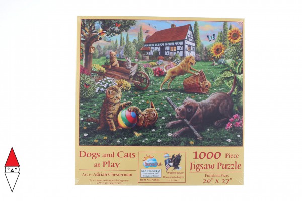 SUNSOUT, SUNSOUT-51884, 796780518841, PUZZLE ANIMALI SUNSOUT CAMPAGNA 1000 PZ