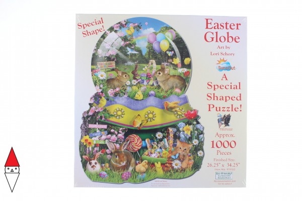 SUNSOUT, SUNSOUT-95920, 796780959200, PUZZLE SAGOMATO SUNSOUT PASQUA LORI SCHORY - EASTER GLOBE 1000 PZ