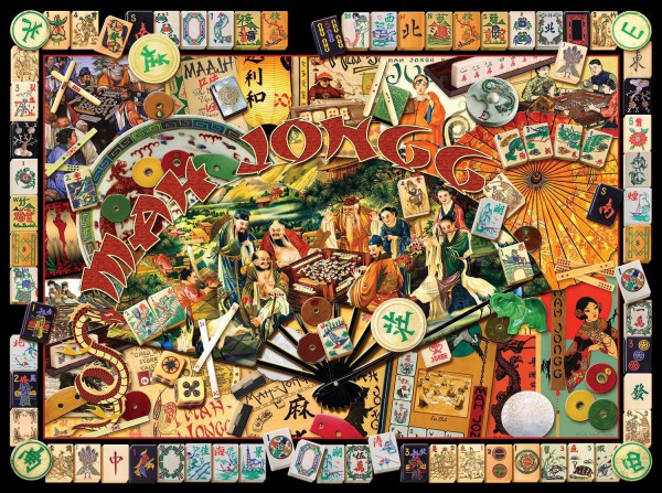 SUNSOUT, SUNSOUT-70041, 796780700413, PUZZLE OGGETTI SUNSOUT GIOCHI KATE WARD THACKER - MAH JONGG MASTERS 1000 PZ