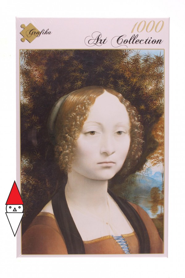 GRAFIKA, GRAFIKA-01591, 3663384015915, PUZZLE ARTE GRAFIKA RINASCIMENTO LEONARDO DA VINCI GINEVRA DE BENCI 1000 PZ
