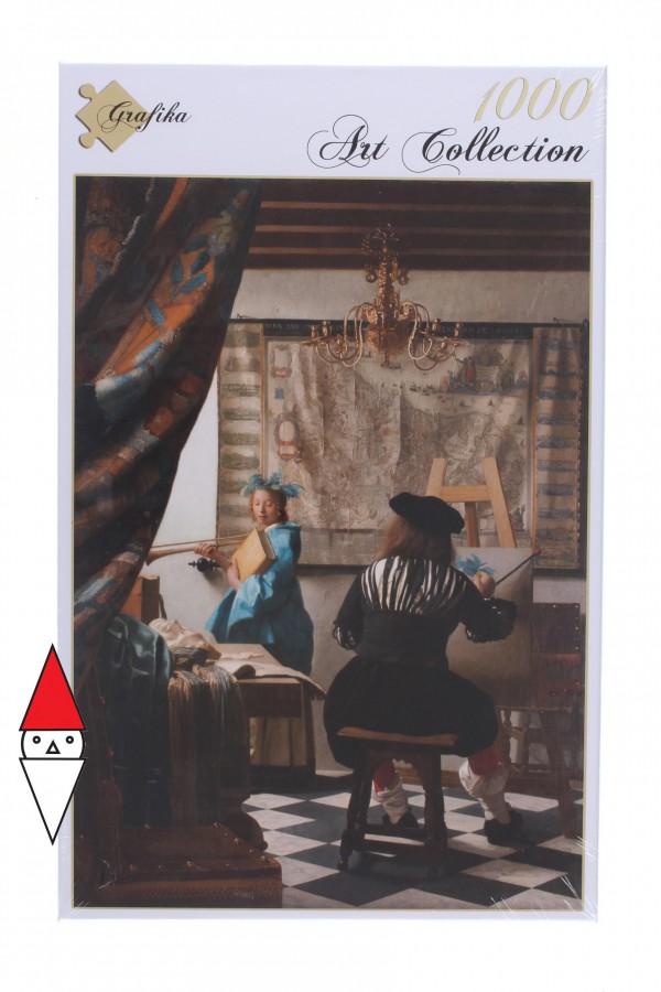GRAFIKA, GRAFIKA-00145, 3663384001451, PUZZLE ARTE GRAFIKA PITTURA FIAMMINGA VERMEER L ARTE DELLA PITTURA 1666 1000 PZ