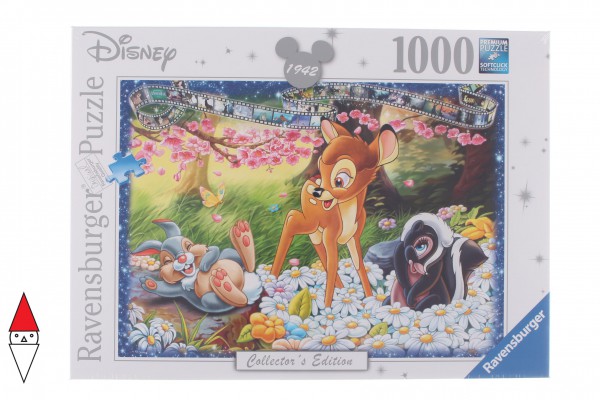 RAVENSBURGER, 19677, 4005556196777, PUZZLE DISNEY RAVENSBURGER CARTONI ANIMATI CLASSICS BAMBI 1000 PZ