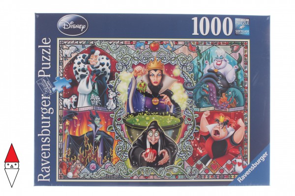 RAVENSBURGER, 19252, 4005556192526, PUZZLE DISNEY RAVENSBURGER LE CATTIVE 1000 PZ