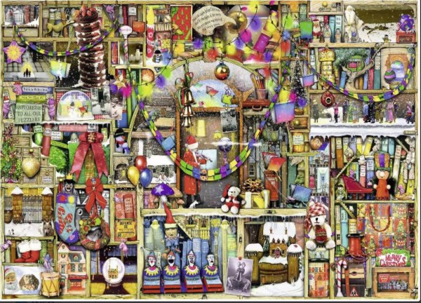 RAVENSBURGER, 19468, 4005556194681, PUZZLE OGGETTI RAVENSBURGER LIBRERIA THE CHRISTMAS CUPBOARD 1000 PZ
