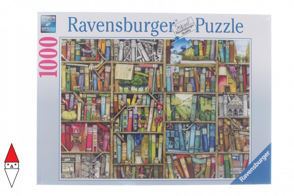 RAVENSBURGER, 19137, 4005556191376, PUZZLE GRAFICA RAVENSBURGER LIBRERIA LA BIBLIOTECA BIZZARRA 1000 PZ