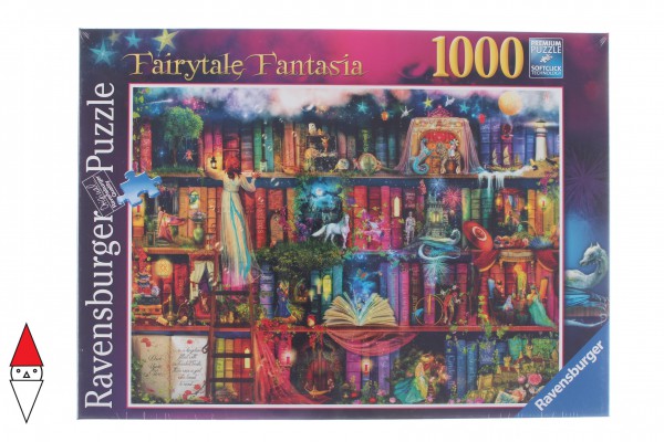 RAVENSBURGER, 19417, 4005556194179, PUZZLE GRAFICA RAVENSBURGER LIBRERIA LA LIBRERIA DELLE FATE 1000 PZ