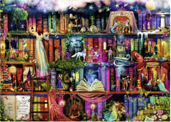 RAVENSBURGER, 19417, 4005556194179, PUZZLE GRAFICA RAVENSBURGER LIBRERIA LA LIBRERIA DELLE FATE 1000 PZ