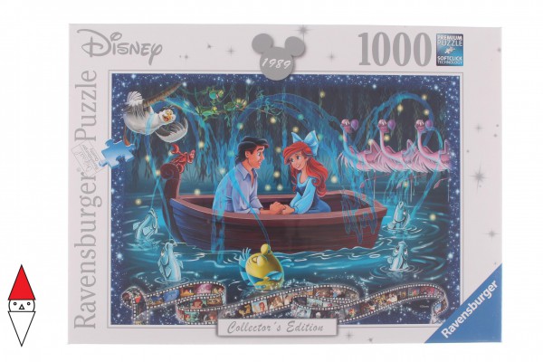 RAVENSBURGER, 19745, 4005556197453, PUZZLE DISNEY RAVENSBURGER CARTONI ANIMATI CLASSICS LA SIRENETTA 1000 PZ