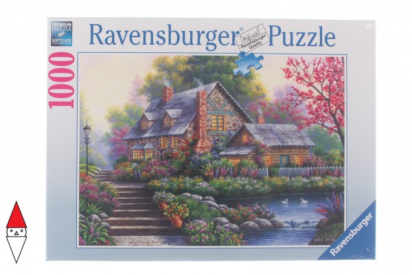 RAVENSBURGER, 15184, 4005556151844, PUZZLE EDIFICI RAVENSBURGER COTTAGES E CHALETS ROMANTICA CASA DI CAMPO 1000 PZ