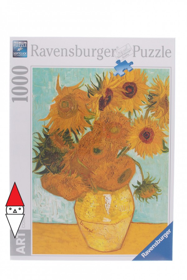 RAVENSBURGER, 15805, 4005556158058, PUZZLE ARTE RAVENSBURGER VASO DI GIRASOLI 1000 PZ