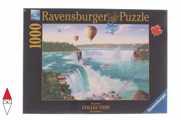 RAVENSBURGER, 19871, 4005556198719, PUZZLE PAESAGGI RAVENSBURGER FIUMI E CASCATE NIAGARA FALLS 1000 PZ