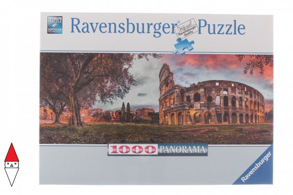 RAVENSBURGER, 15077, 4005556150779, PUZZLE EDIFICI RAVENSBURGER MONUMENTI COLOSSEO AL TRAMONTO 1000 PZ