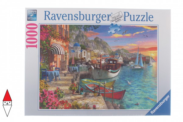 RAVENSBURGER, 15271, 4005556152711, PUZZLE PAESAGGI RAVENSBURGER MARE E OCEANO MERAVIGLIOSA GRECIA 1000 PZ