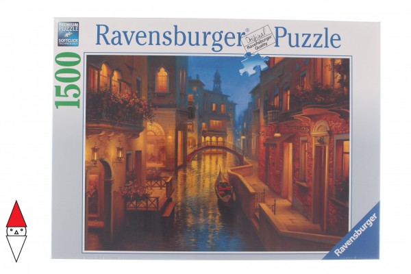 RAVENSBURGER, 16308, 4005556163083, PUZZLE PAESAGGI RAVENSBURGER CITTA CANALE VENEZIANO 1500 PZ