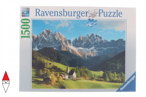 RAVENSBURGER, 16269, 4005556162697, PUZZLE PAESAGGI RAVENSBURGER MONTAGNA VEDUTA DELLE DOLOMITI 1500 PZ